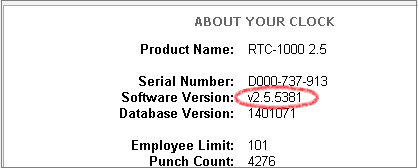 Look Up Software Version - About Your Clock Look Up Software Version - About Your Clock