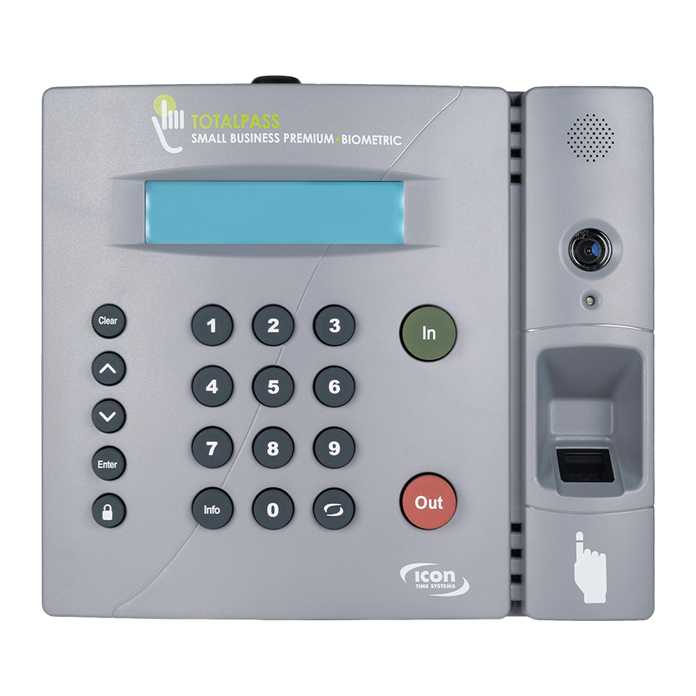 Time Clocks for Employees Small Business,Time Card Machine with Free Software,Auto Deduct Lunch Time/Break time Tracking/Calculate Overtime,Biometric Fingerprint Time Attendance NO Monthly Fee 