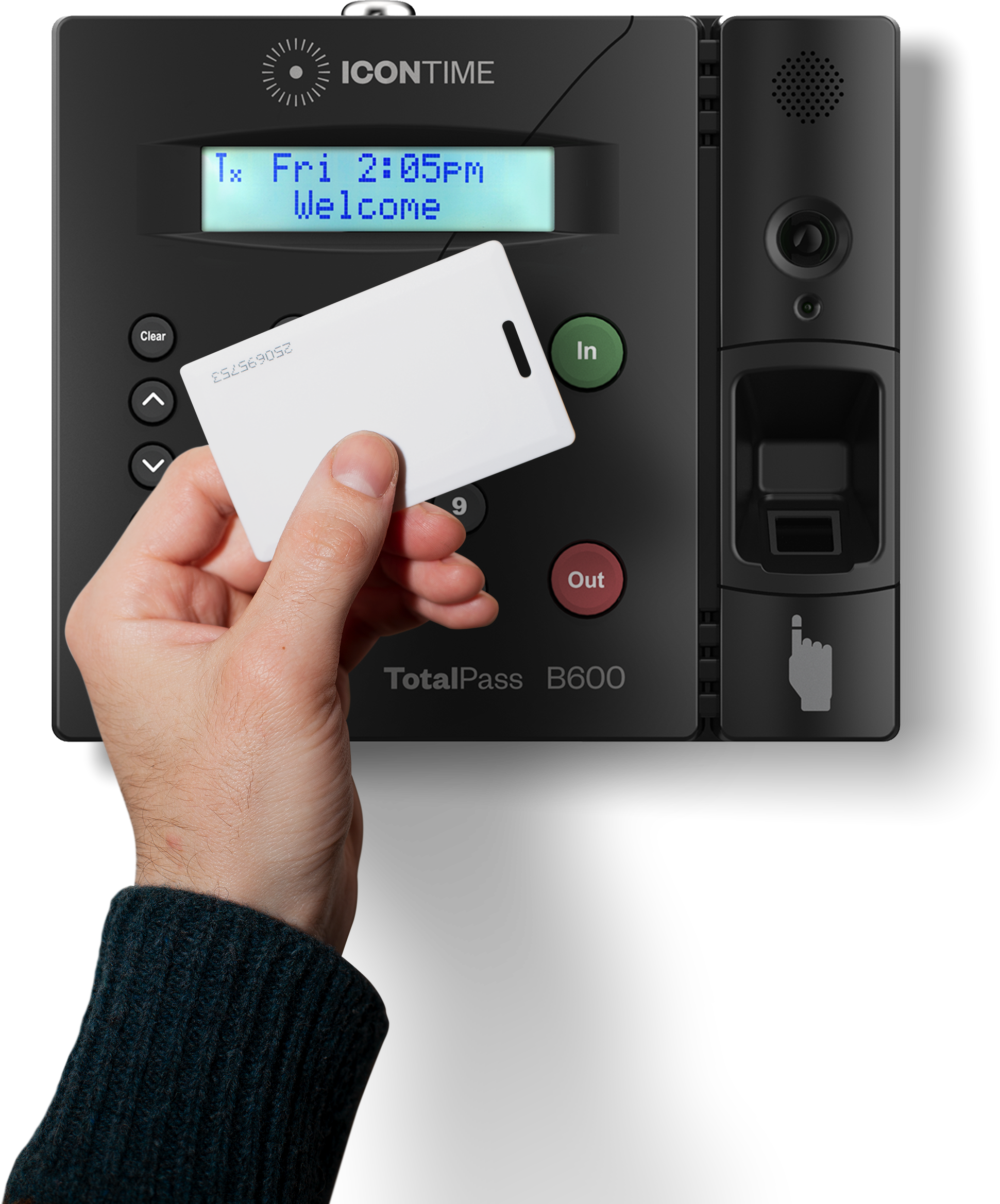 TotalPass B600 Biometric Fingerprint Time Clock Icon, 52 OFF